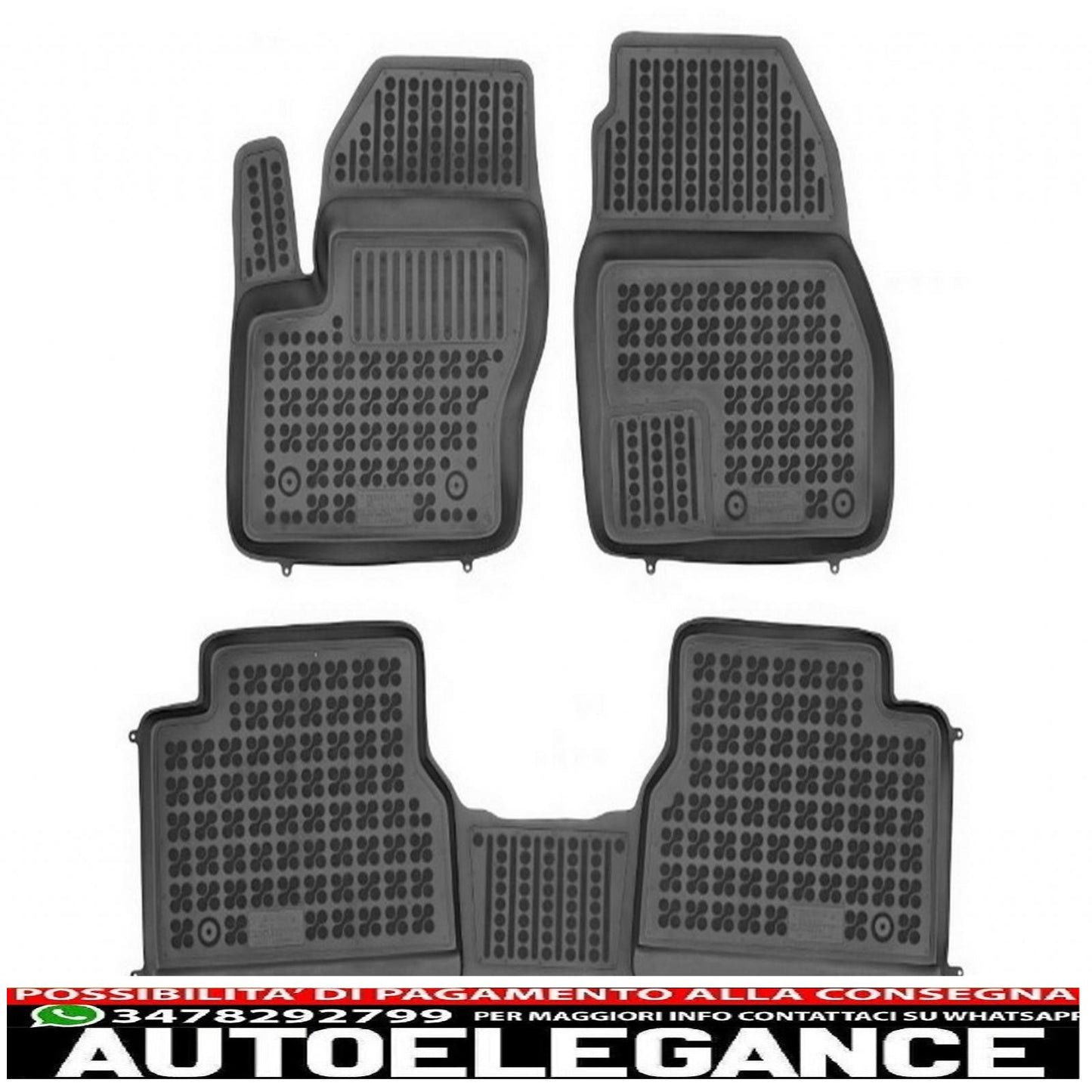 black mat suitable for ford tourneo connect ii 2013 -, ford transit connect ii 2013 -