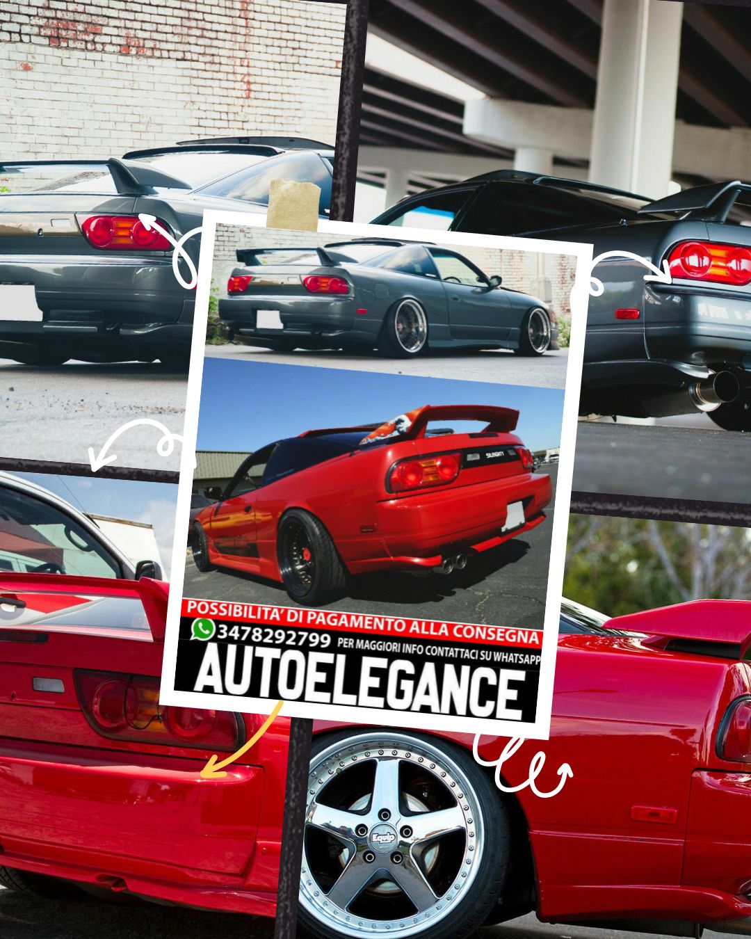 SPOILER COMPATIBILE PER NISSAN S13 180SX 200SX 240SX