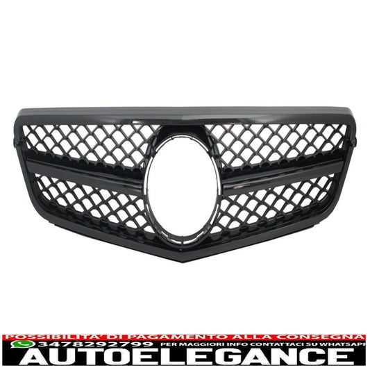 front grille suitable for mercedes c class w204 s204 limousine station wagon (2007-2014) sport piano black 