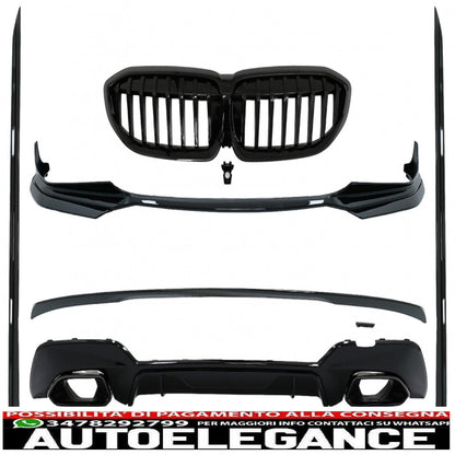 Complete body kit, extensions suitable for BMW 3 Series G20 Sedan G21 Touring (2018-up) M340i Design Black Tips