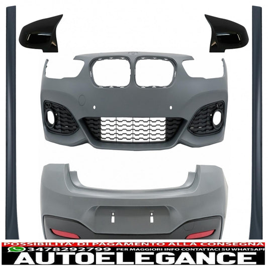 kit carrozzeria adatto per bmw serie 1 f20 lci (2015-2018) con calotte specchietti design m-technik