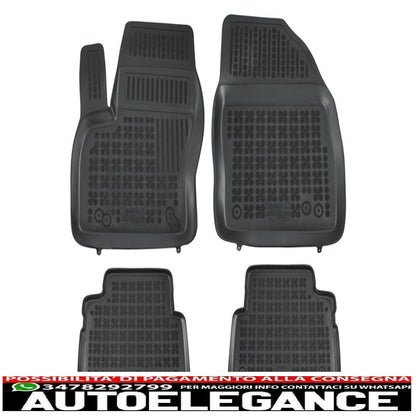 Black rubber mat suitable for ford c-max i/ii 2003-2019 grand c-max 2010-2019