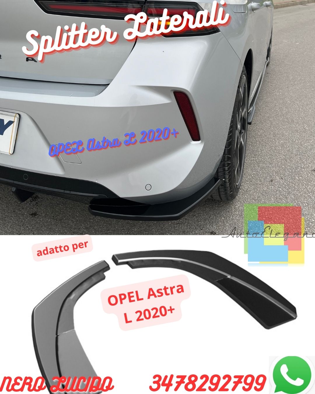 💫💫Splitter Laterali Posteriori ADATTO PER OPEL Astra L 2020+💫💫