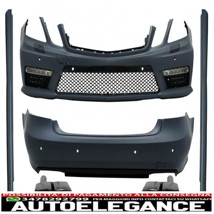 complete body kit suitable for mercedes e class w212 (2009-2013) e63 look with black edition exhaust tips 
