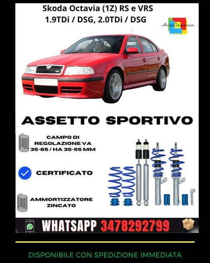 🔥Assetto sportivo adatto per Skoda Octavia (1Z) RS e VRS 1.9TDi / DSG, 2.0TDi🔥