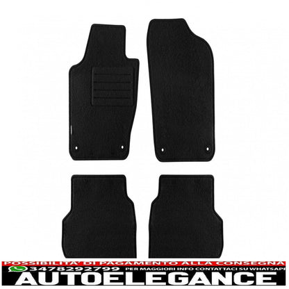 Graphite carpet mat suitable for vw polo (6r) 06/2009-09/2017, cross polo 2010-09/2017