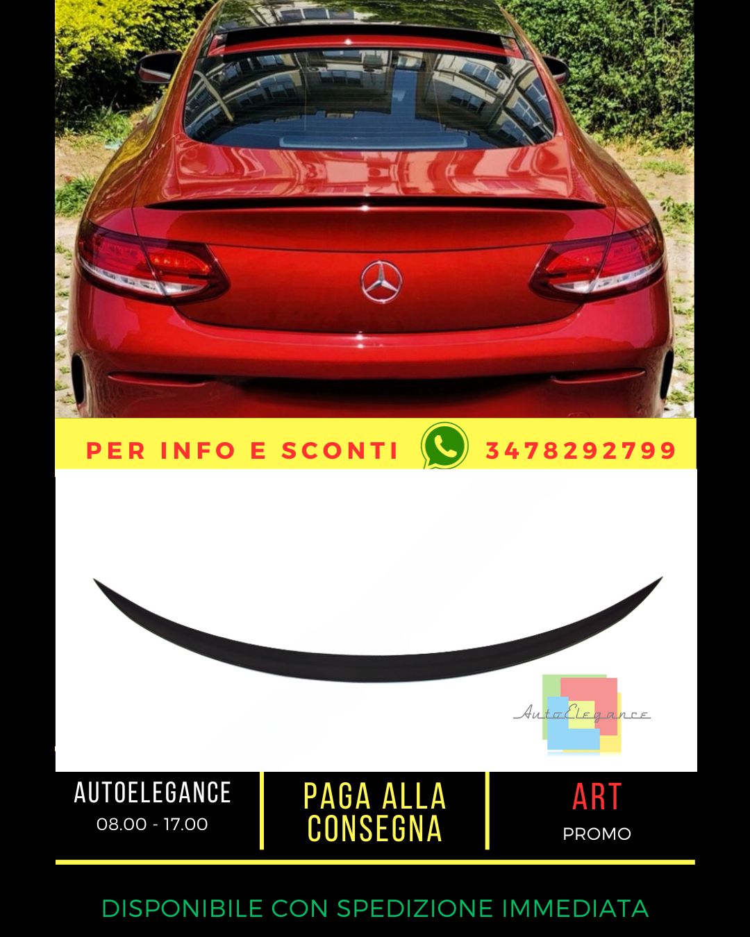 ✨SPOILER ADATTO PER Mercedes C class C205 2014-2021 Coupe ✨
