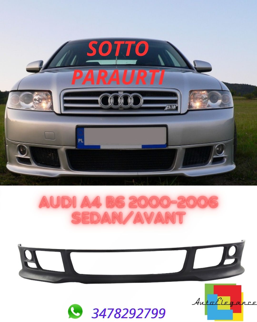 ✨✨UNDER BUMPER suitable for Audi A4 B6 2000-2006 Sedan/Avant✨✨ 