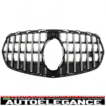 front grille suitable for mercedes c-class w206 sedan s206 t-modell (2021-up) gt-r panamericana design chrome
