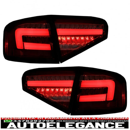 led rear lights suitable for audi a4 b8 (2012-2015) limousine red white dynamic sequential cornering lights