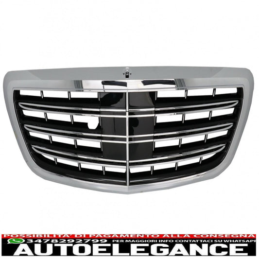 griglia anteriore adatta per mercedes classe s w222 (2014-08.2020) s63 s65 design cromato