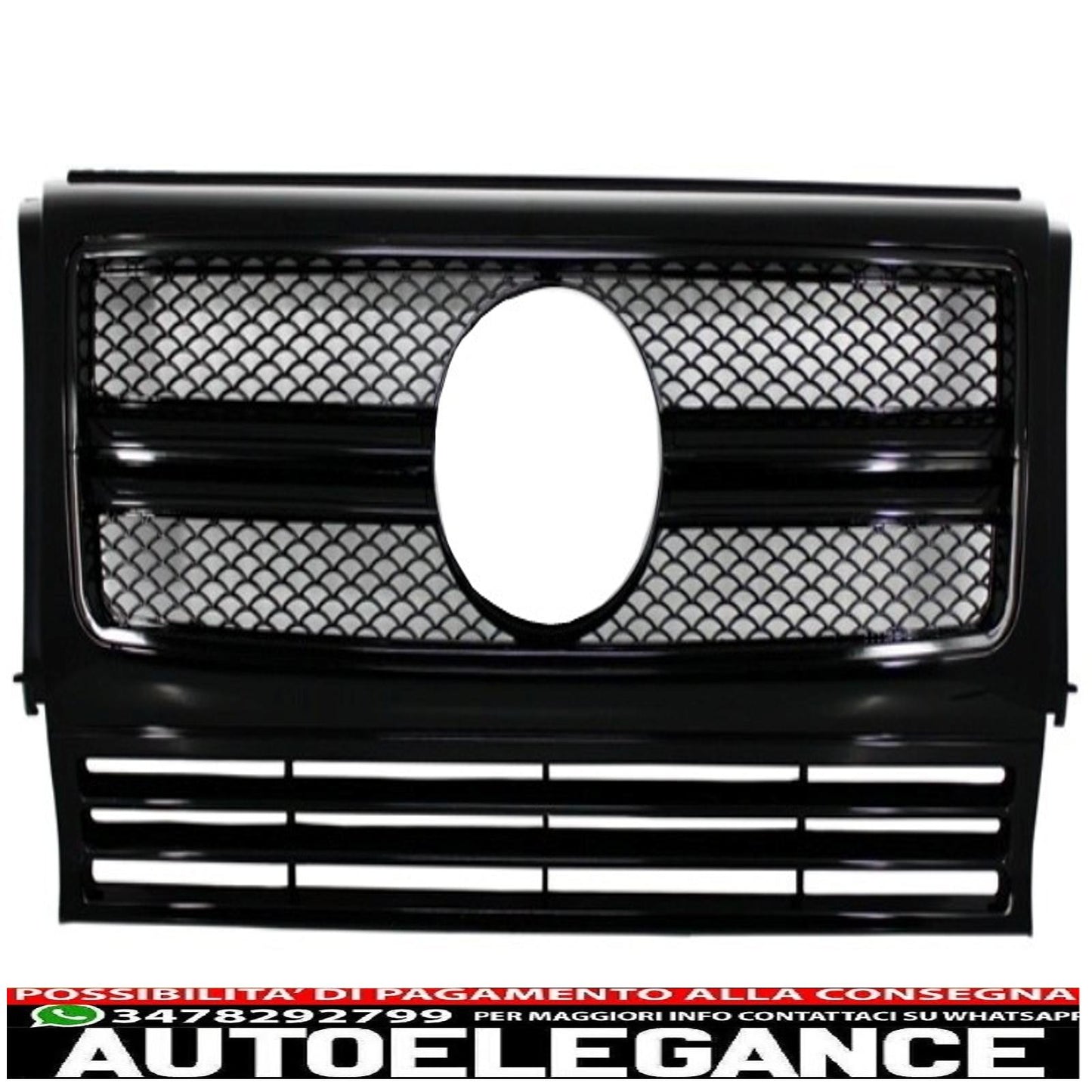front grill suitable for mercedes g class w463 (1990-2017) new design g65 g63 all black