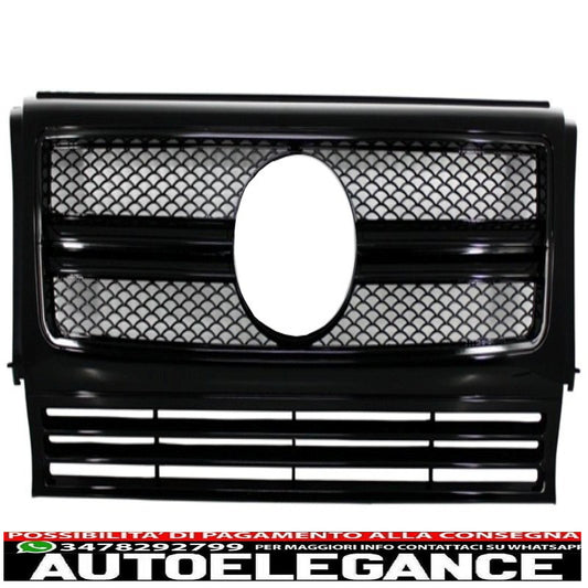 griglia anteriore adatta per mercedes classe g w463 (1990-2017) nuovo design g65 g63 completamente nera