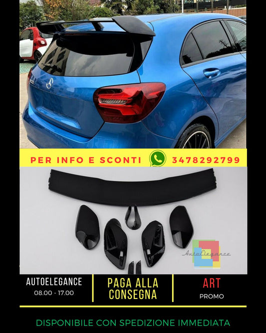 🔥SPOILER NERO LUCIDO adatto PER Mercedes A class W176 2012-2018🔥