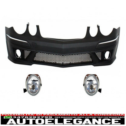 front bumper suitable for mercedes w211 e-class (2006-2009) restyling with fog lights 