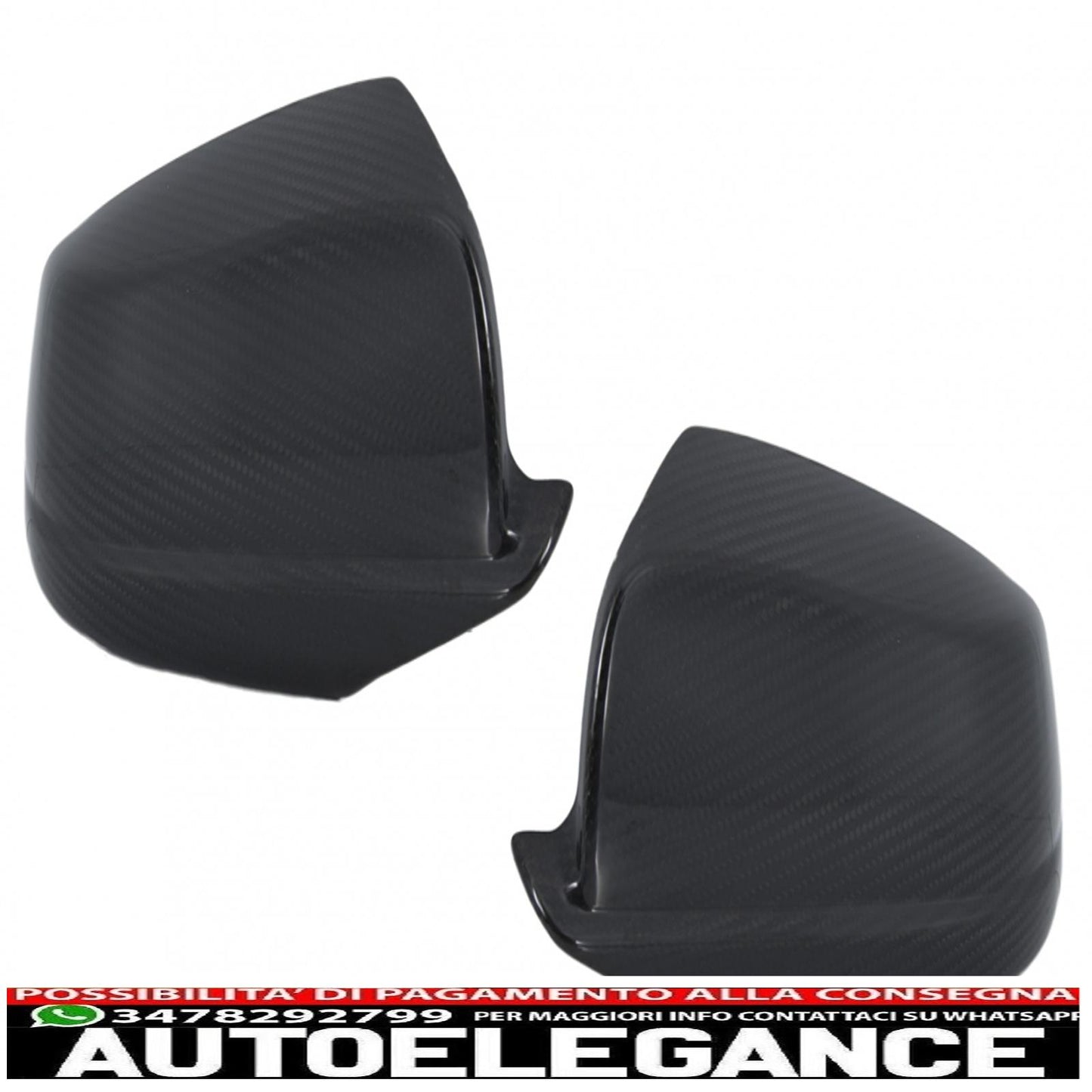 calotte specchietti adatte per bmw serie 5 f07 f10 f11 f18 pre-lci (2011-2013) posteriore in carbonio AUTOELEGANCERICAMBI