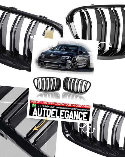 GRILLE Kidney double gangway suitable for BMW 5 Series F10 F11 sedan Touring