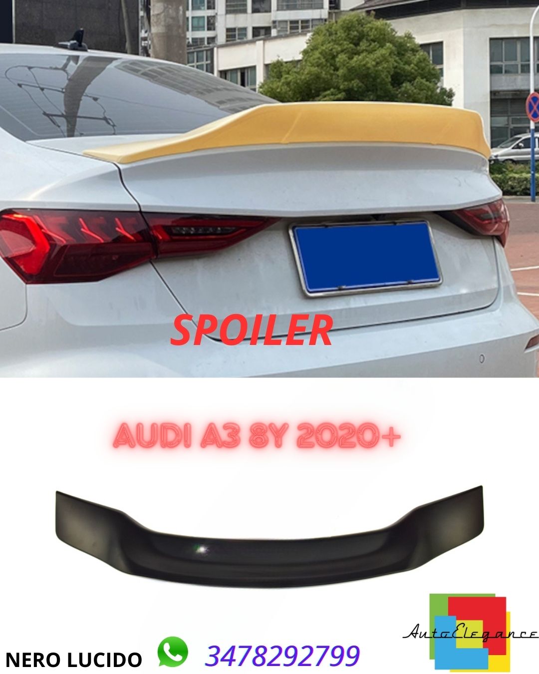 ✨SPOILER adatto per Audi A3 8Y 2020+✨