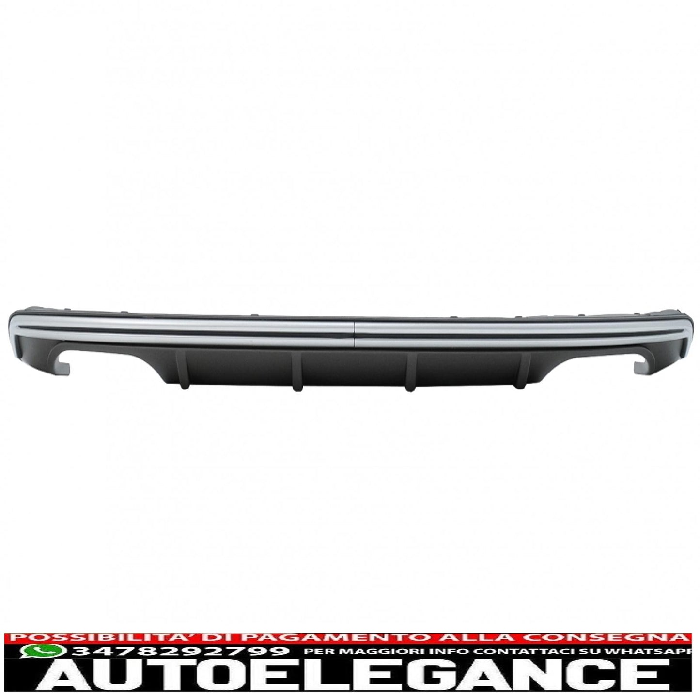 Diffusore mantovana paraurti posteriore adatto per audi a3 8v hatchback sportback (2012-2015) s3 design