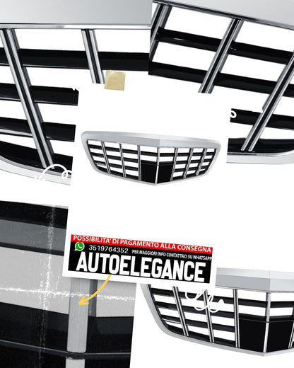 Griglia GT Panamericana adatta per Mercedes Classe S W221 09-13 silver nero