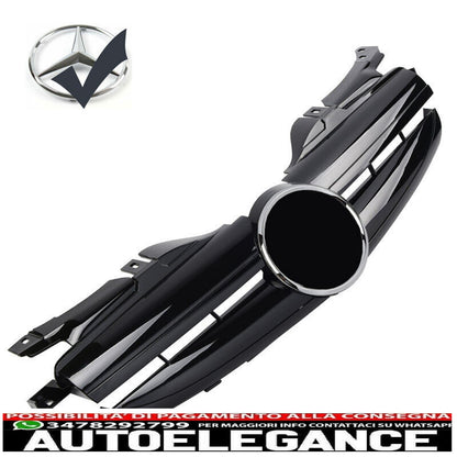 Griglia del radiatore sportiva per Mercedes R170 SLK nero lucido