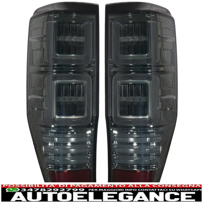 LED rear lights suitable for Ford Ranger (2012-2018) with dynamic sequential smoked indicators
