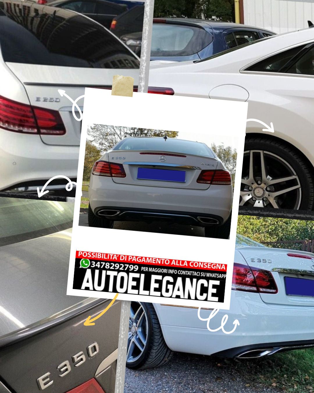 SPOILER adatto per Mercedes E class C207 2009-2013