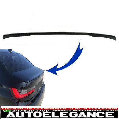 Boot Spoiler Suitable for BMW 3 Series G20 Sedan (2019 onwards) Piano Black 