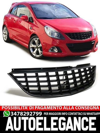Griglia Sport senza emblema nera aftermarket compatibile con Opel Corsa D 06-10