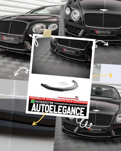SPLITTER ANTERIORE adatto per V.1 BENTLEY CONTINENTAL GT V8 S MK2 ( 2014 - 2016 )