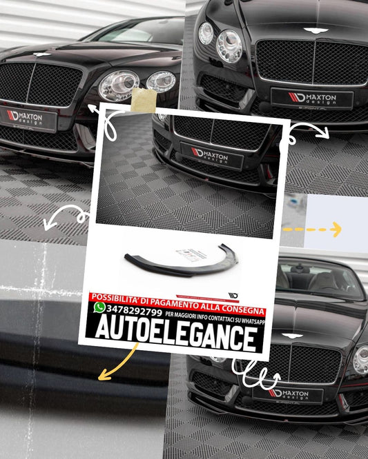 FRONT SPLITTER suitable for V.1 BENTLEY CONTINENTAL GT V8 S MK2 ( 2014 - 2016 ) 