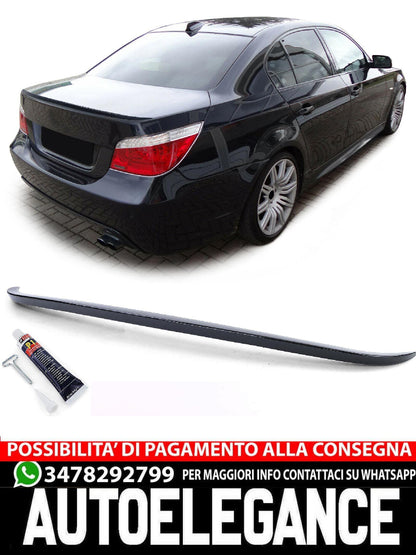 Spoiler Posteriore Sportivo Labbro Nero Lucido con ABE adatto per BMW Serie 5 E60 Limo 03-10