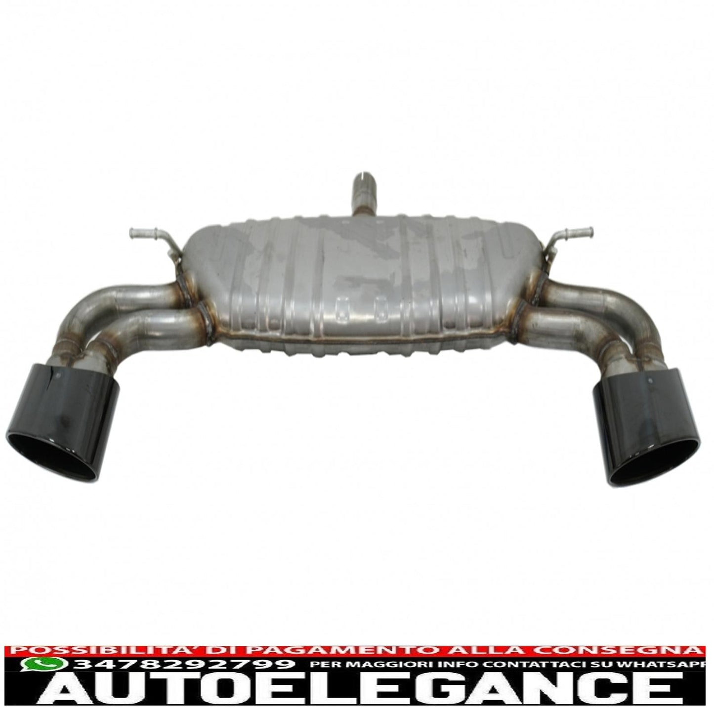 complete exhaust system suitable for audi a3 8v hatchback sportback coupe (2012-2019) rs3 design piano black tips