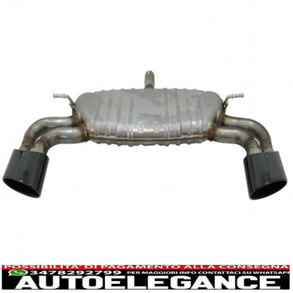 complete exhaust system suitable for audi a3 8v hatchback sportback coupe (2012-2019) rs3 design piano black tips