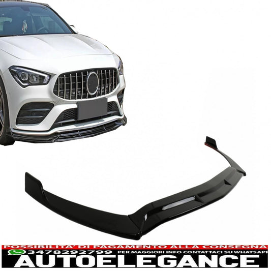 Labbro spoiler paraurti anteriore adatto per mercedes cla x118 c118 sport line cla35 (2019-2023) pianoforte nero