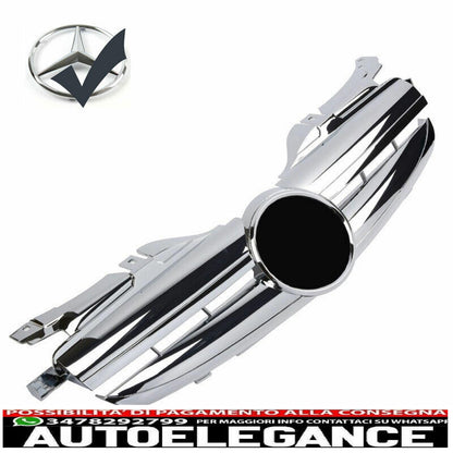 sport grill radiator grill suitable for mercedes r170 slk chrome - show original titleoriginal textgrill sport kühlergrill passt für mercedes r170 slk chrom 