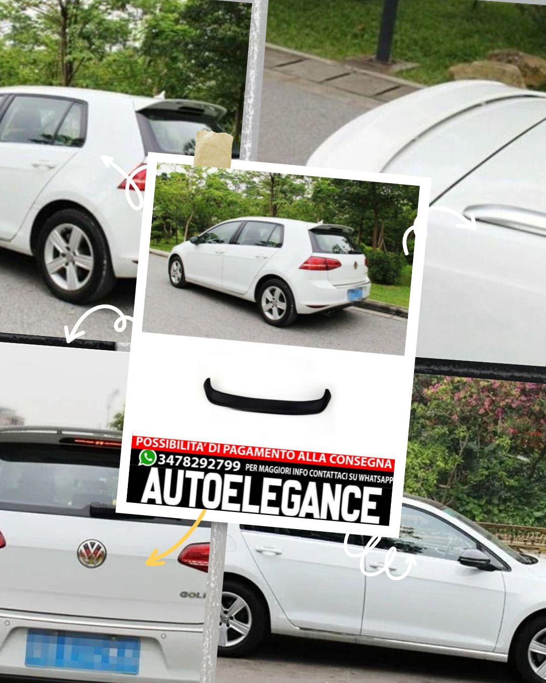 SPOILER suitable for VW GOLF 7 VII HB 3D 5D 12–20
