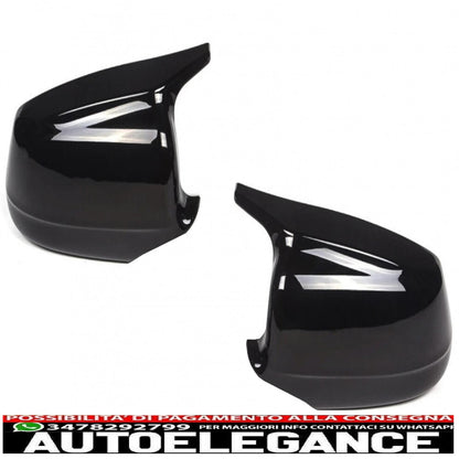 Calotte specchietti adatte per BMW Serie 5 F10 F11 F18 Non LCI (07.2010-2013) Piano Black M Design AUTOELEGANCERICAMBI