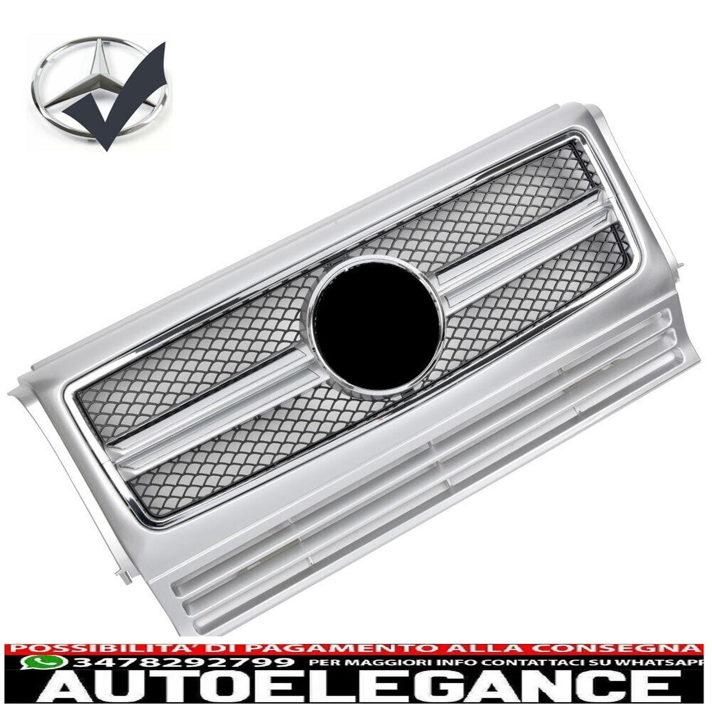La griglia del radiatore sportiva si adatta al look cromato Mercedes W463 G 1990-2018
