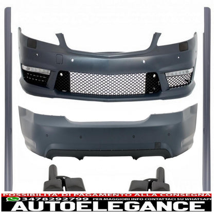 body kit suitable for mercedes s class w221 (2005-2011) s63 s65 design with exhaust tips black edition 