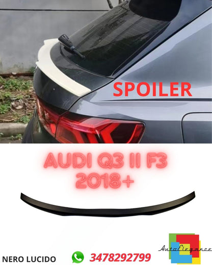 SPOILER ADATTO PER AUDI Q3 II F3 2018+ SUV - NERO LUCIDO