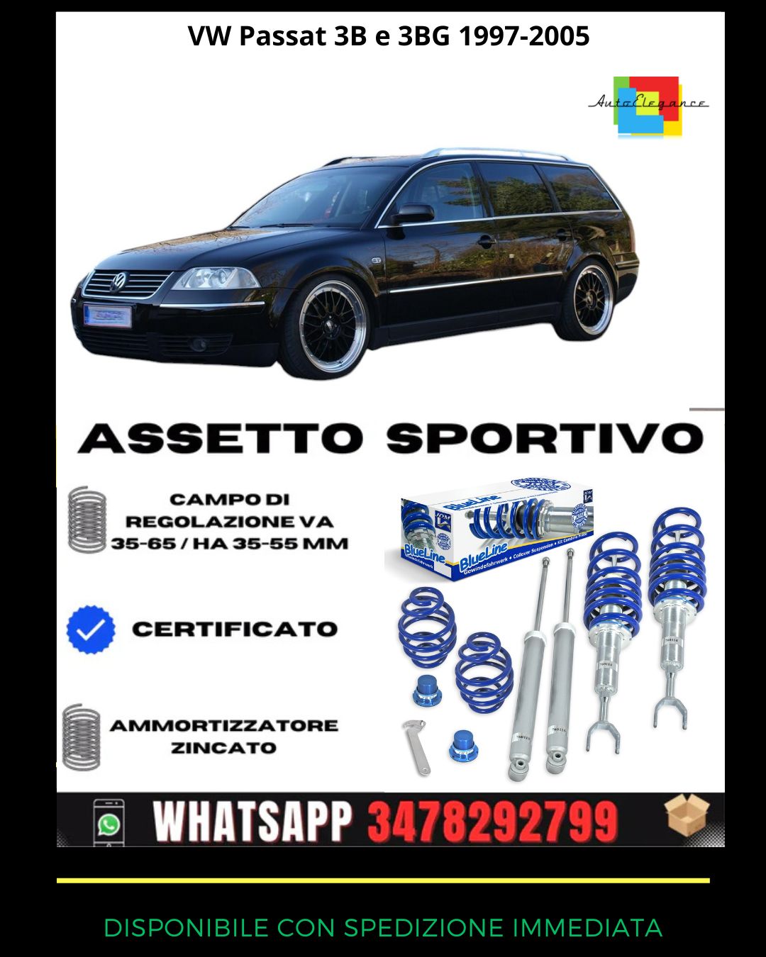 🔥Assetto sportivo PER VW Passat 3B e 3BG 1997-2005🔥