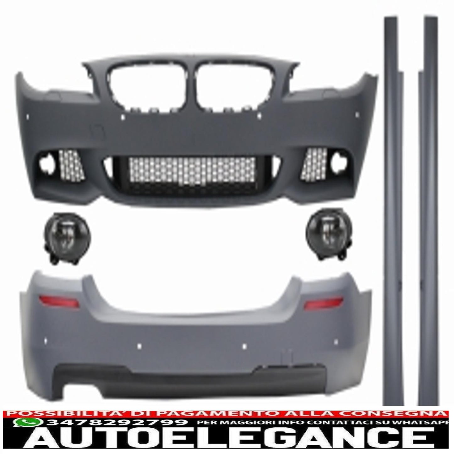 body kit suitable for bmw f10 5 series (2011-2014) with m-technik look fog lamps