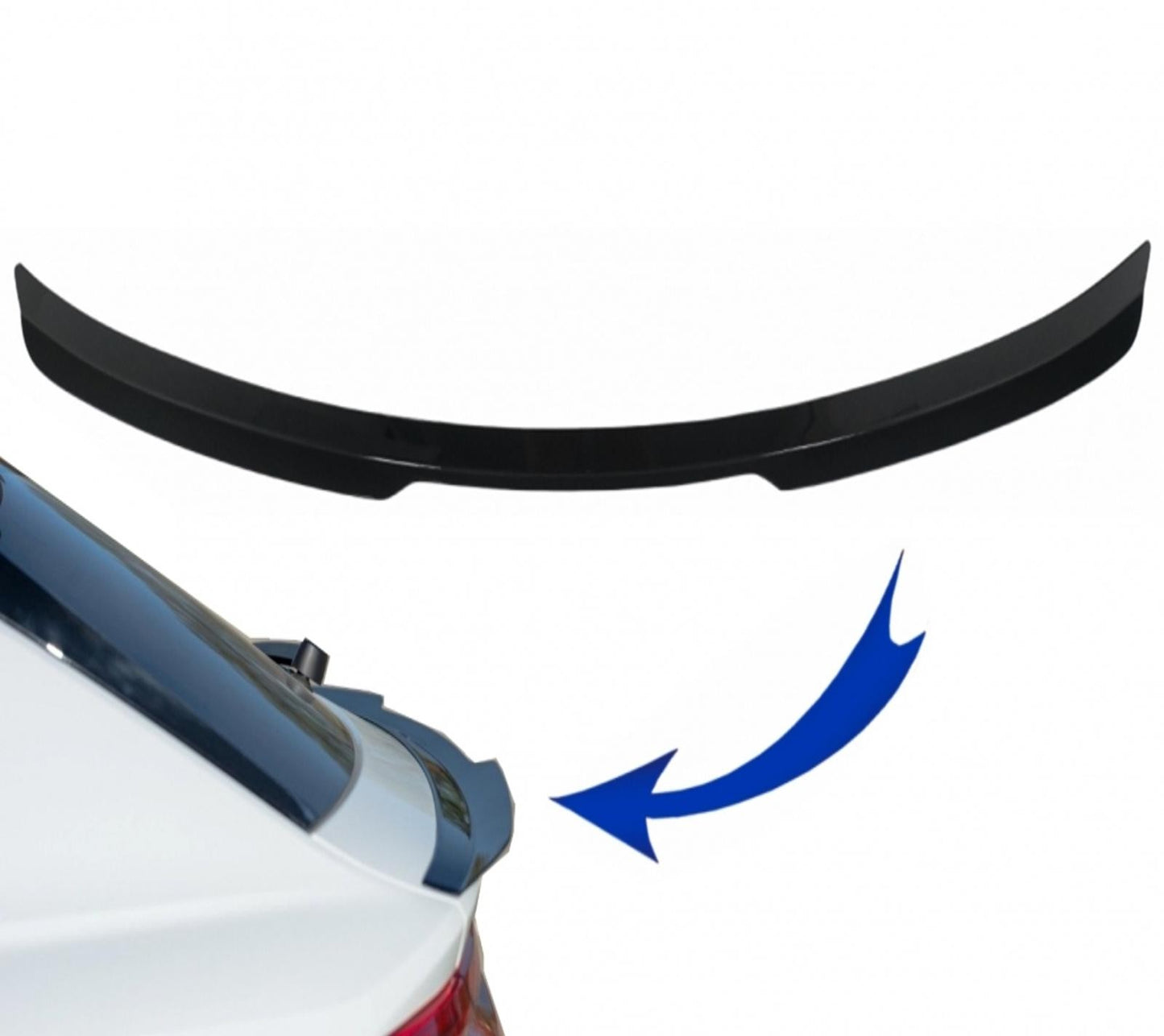 💎RSAUQ8V2MX SPOILER BAGAGLIAIO ADATTO PER AUDI Q8 2018+ NERO LUCIDO💎