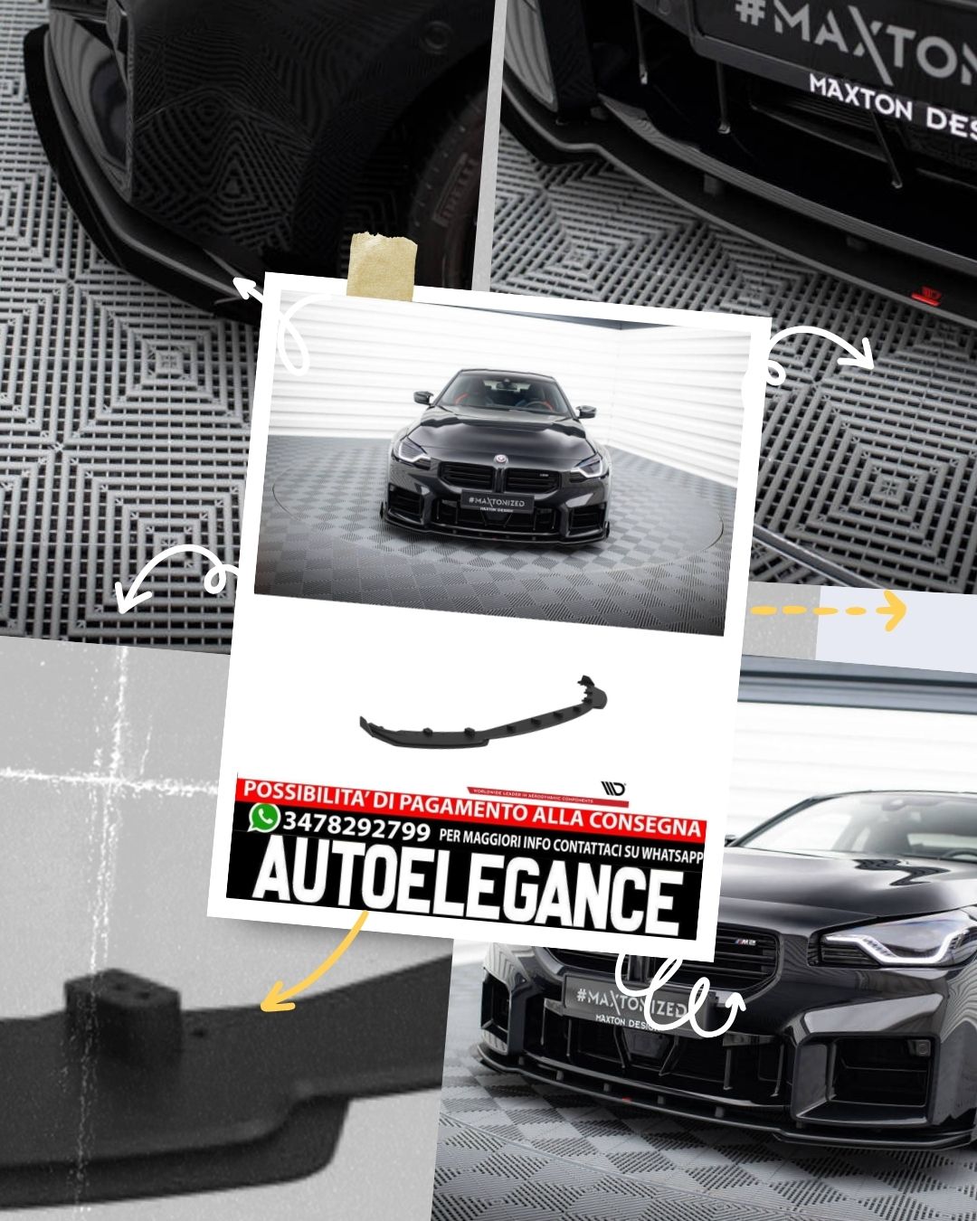 SPLITTER ANTERIORE STREET PRO V.1 + FLAPS BMW M2 G87  (2023 - )