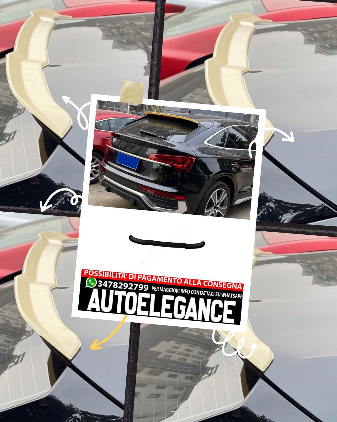 SPOILER adatto per AUDI Q5 Sportback 2020+