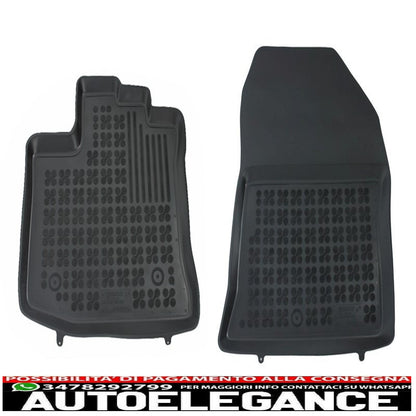 Black rubber mat front suitable for dacia dokker van (2012-2021)