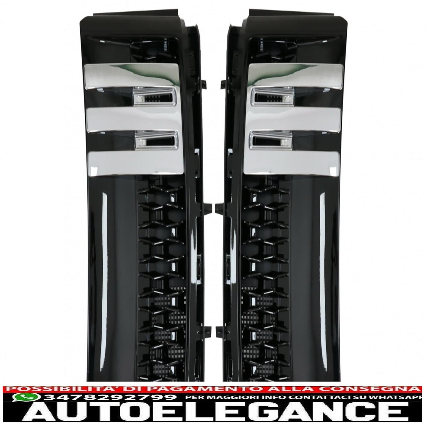 Side Air Vent Grilles Suitable for Land Range Rover Vogue III L322 (2002-2012) Autobiography Piano Black Edition