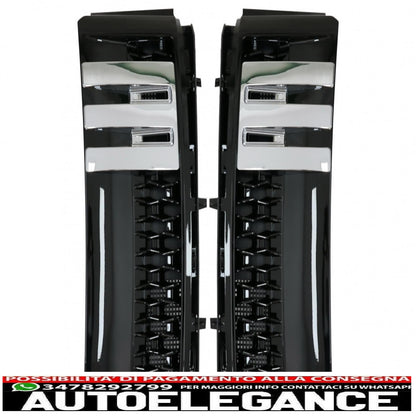 Side Air Vent Grilles Suitable for Land Range Rover Vogue III L322 (2002-2012) Autobiography Piano Black Edition
