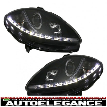 led drl headlights suitable for Seat leon altea toledo (06.2005-2009) black